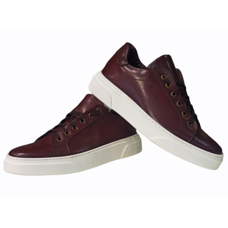 Δερμάτινο Sneaker Αντρικο 40-45 Μπορντώ