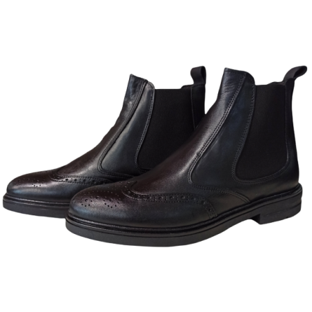 Chelsea Boots Δερμάτινο Μαυρο 40-45