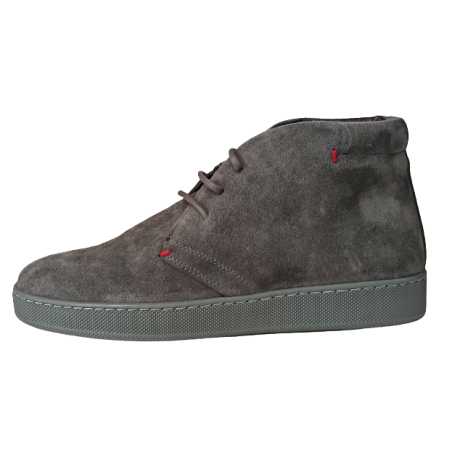 Δερμάτινο Suede Μποτάκι Γκρι 40-45