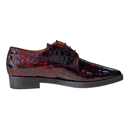 Loafers δερμάτινα Burgundy croco Alessandra Mia 2500
