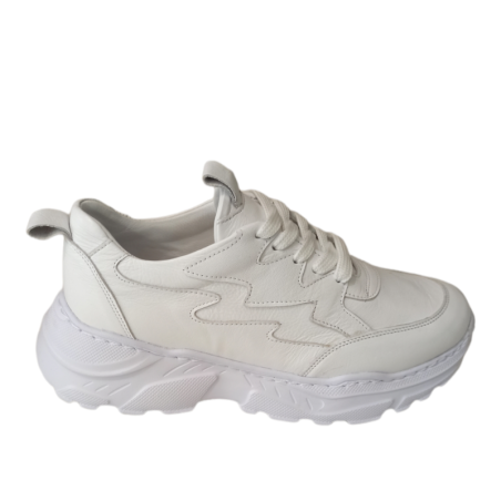 Δερμάτινο Sneaker Aerostep λευκό 36-41