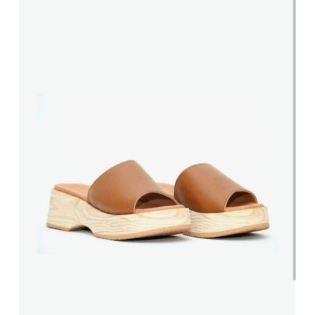 Γυναικεία Πέδιλα Oh My Sandals 5083 Ταμπά Δέρμα