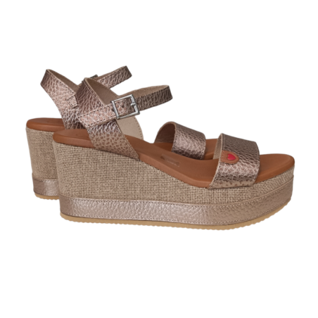 Oh my Sandals Δερμάτινη πλατφόρμα Ασημί 36-41
