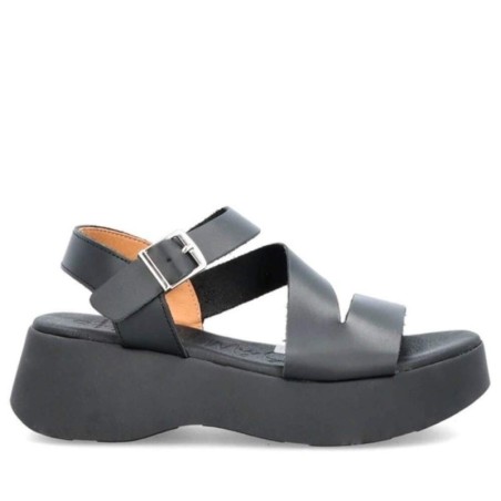 Oh My Sandals Δερμάτινα Πέδιλα Μαύρα 36-41