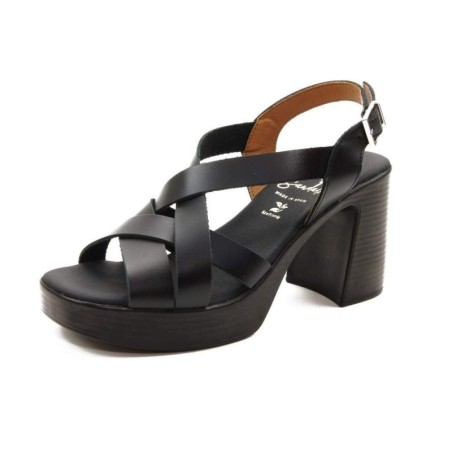 Oh My Sandals Δερμάτινα Πέδιλα Μαύρα 36-41