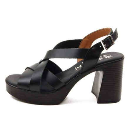 Oh My Sandals Δερμάτινα Πέδιλα Μαύρα 36-41
