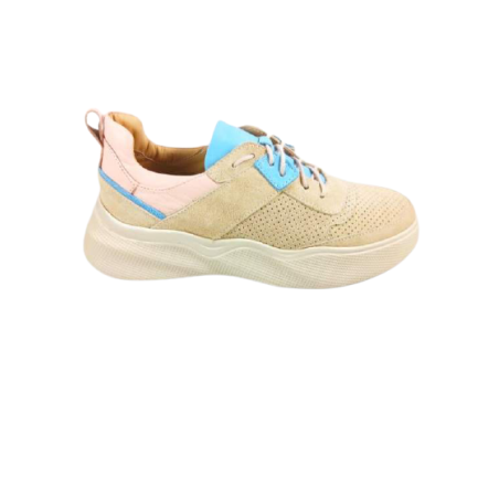 Δερμάτινο Sneaker τρίχρωμο
