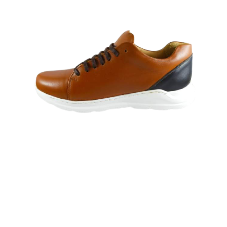 Δερμάτινο Sneaker Ταμπά/μπλε